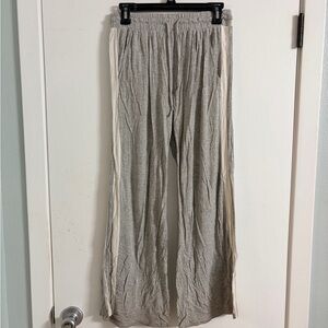 Ambiance Gray Track Pants with Cream Stripes